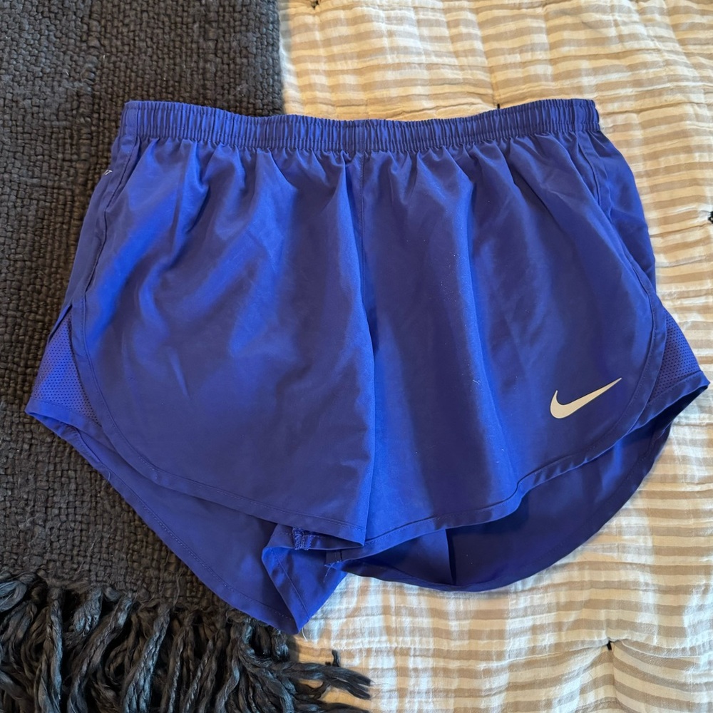 bluish/purple nike running shorts